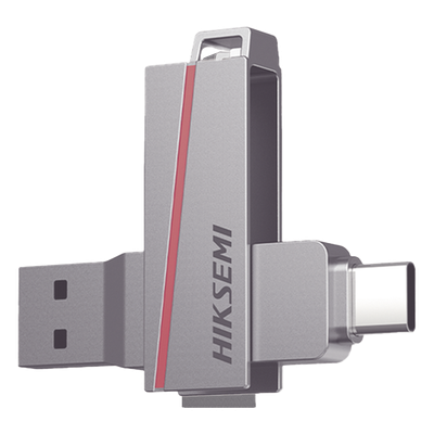 Memoria USB Dual / 256 GB / USB-C y USB-A / Lectura 150 MB/s / Escritura 45 MB/s / Aleación de Zinc Retráctil
