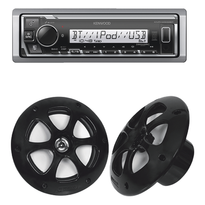 Estéreo Marino con Bluetooth / Pantalla 255 Segmentos / Ecualizador 13 Bandas / Bocinas 6.5' Resistentes al Agua / 3 Salidas Preamplificadas 4.0V