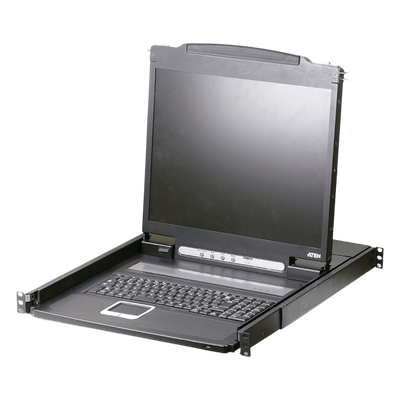 Consola LCD KVM / 19 pulgadas / Resolución 1920x1200 / Montaje rack 1U / Rotación 120° / PS/2 y USB