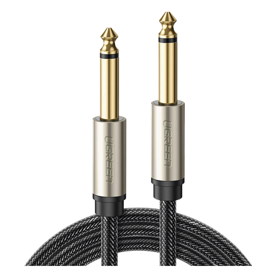 Cable de Audio Mono / 6.35 mm (1/4") Macho a Macho / 10 m (32.8 ft) / Núcleo de Cobre / Triple Blindaje / Nylon Trenzado