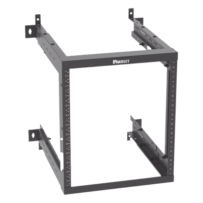 Rack de Montaje en Pared / 19in / Profundidad Ajustable 18-21.5-25in / 12 UR / Rieles Roscados #12-24 Numerados / Acero con Recubrimiento en Polvo