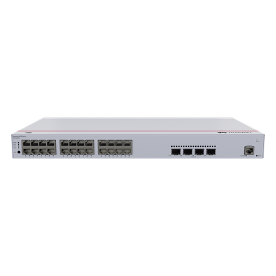 Switch Administrable PoE Capa 3 / 24 Puertos Gigabit PoE / 4 Puertos 10GE SFP+ / 128 Gbps / PoE 400W / iStack / ERPS