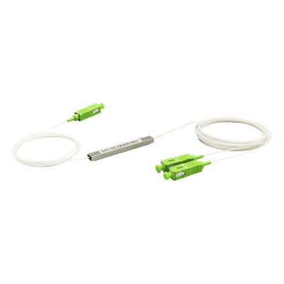 Divisor Óptico PLC / 1x2 / Conector SC/APC / Fibra G.657A / Rango 1260-1650 nm / -40 a 85°C