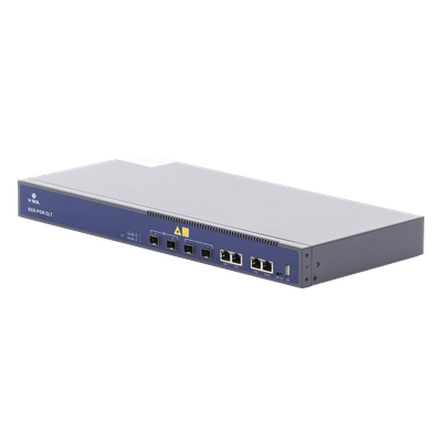 OLT / 2 Puertos XGSPON/GPON / 4 Puertos Uplink RJ45+SFP/SFP+ / 512 ONUs / 20 km / 19" Rack / 1.45 × 0.66 × 0.14 pies