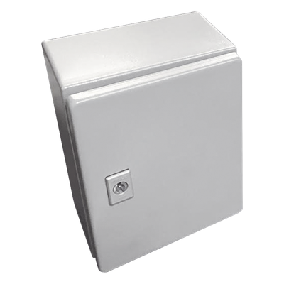Gabinete de Acero / NEMA 4 - IP66 / 30x30x20 cm / 12x12x8 pulgadas / Platina / Certificado UL