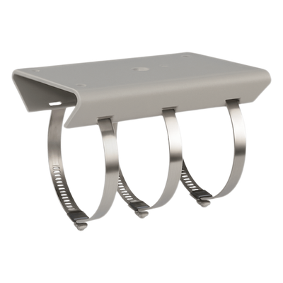 Montaje para Poste Vertical / Acero Galvanizado SUS304 / Ø 67-127 mm / 250 x 127 x 46 mm / 1.6 kg / Color Blanco / 9.8 x 5 x 1.8 in