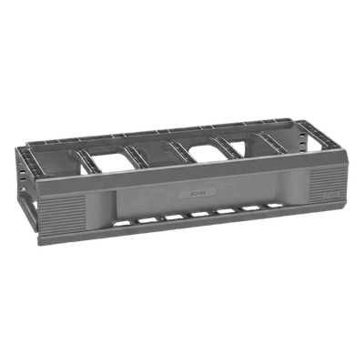Organizador de Cables Horizontal / Sencillo Frontal / Rack 19in / 2 UR / Montaje sin Herramientas