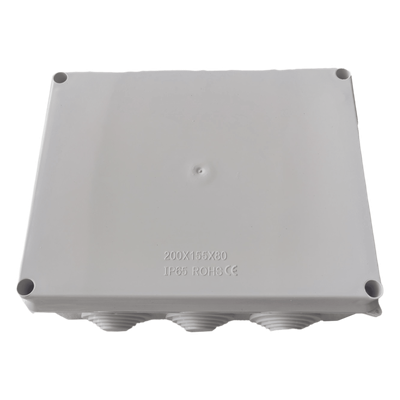 Caja de Derivación Exterior / IP65 / IK07 / 10 Entradas / ABS Aislante / 200 x 155 x 80 mm