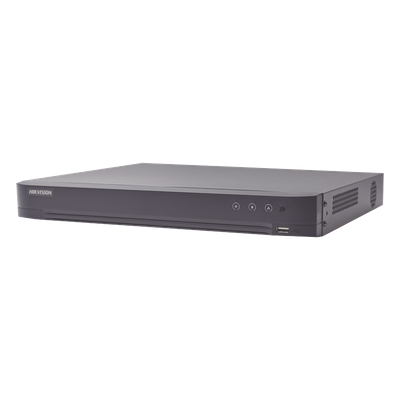 DVR Pentahíbrido / 16 Canales Combinados / 8 TurboHD + 8 IP / 4K UHD / AcuSense / Reconocimiento Facial / Audio por Coaxitron / H.265+