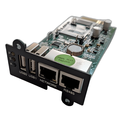 Tarjeta de Administración Remota / SNMP / HTTP / Ethernet 10/100 Mbps / Notificaciones E-mail, SMS, SNMP Traps / SSH y Telnet