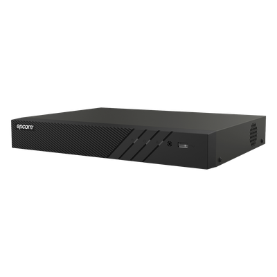 DVR Pentahíbrido / 24 Canales / 16 TURBOHD + 8 IP / 5 Megapixel Lite / Audio Bidireccional por Coaxitron / Reconocimiento Facial / ACUSENSE / 1 Bahía HDD