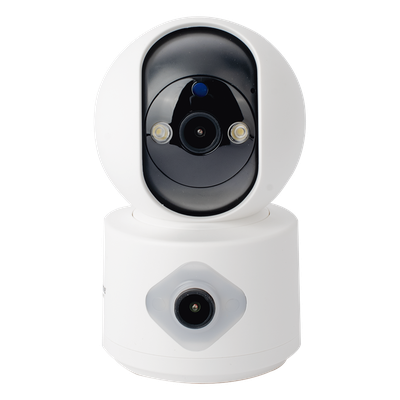 Cámara IP WiFi / Doble Lente 3MP / Pan 320° / Tilt 70° / Autoseguimiento / IR 10 m (32.8 ft) / Audio Bidireccional / microSD 128GB