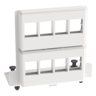 Gabinete Multipropósito de Pared / 8 Puertos Keystone / Acero Calibre 18 / Instalación Empuje/Tirar / Puerta con Cerradura / 3.8x1.99x3.44 pulgadas