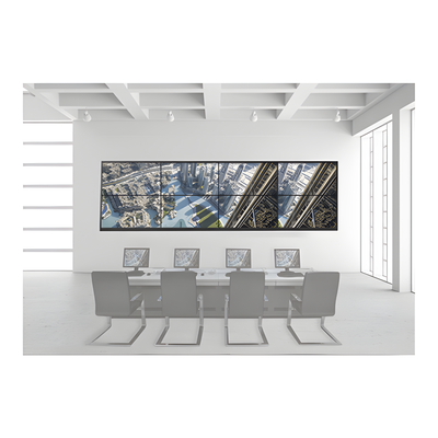 Kit Videowall / 4x2 / 8 Pantallas 55" (1.7 m / 5.6 ft) / Full HD 60 Hz / Decoder 128 Canales / Base Pared