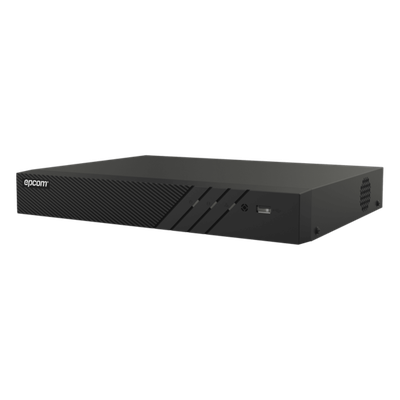 DVR Pentahíbrido / 16 Canales Totales / 8 TurboHD + 8 IP / 8 Megapixel (4K) / Audio Bidireccional Coaxitron / H.265+ / HDMI y VGA 4K