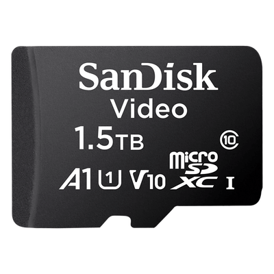 Memoria microSD / 1.5TB (1500 GB) / Alta Resistencia / Videovigilancia 24/7 / Clase 10 / UHS-I / -25°C a 85°C / 768 TBW