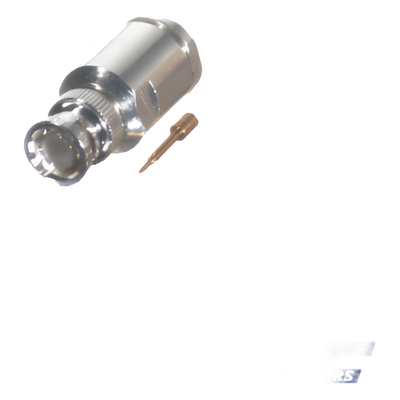 Conector BNC Macho / Rosca Precisa / Cables RG-8/U, RG-213/U, RG-214 / AWG-11/13 / Cuerpo Bronce Niquelado / Contacto Oro