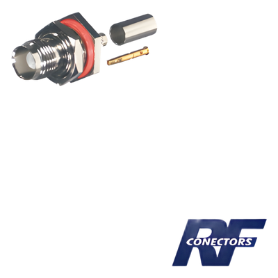 Conector TNC Hembra / Hermético IP68 / Montaje Trasero / Panel D Plano / RG-58/U
