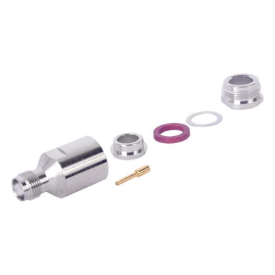 Conector TNC Hembra / Rosca / Bronce Plateado / Contacto Oro / Teflón / 9913, 7810A, 8214, CNT-400, RG8/U, RFLASH-1113