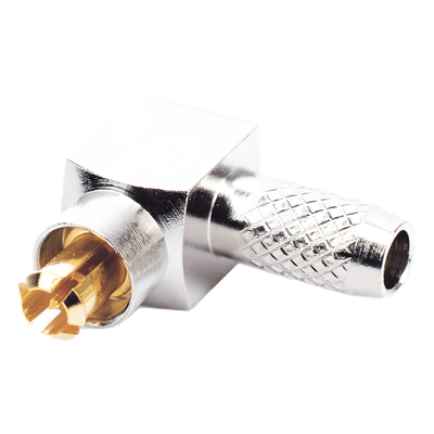 Conector RF MC Card / Macho en Ángulo Recto / Anillo Plegable / Para Cable RG-316/U