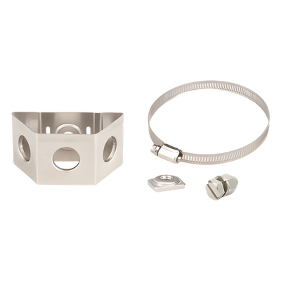 Adaptador de Montaje / Tubo 4-5 in (102-127 mm) / Acero Inoxidable / Triple Vía / Paquete 10 pzas