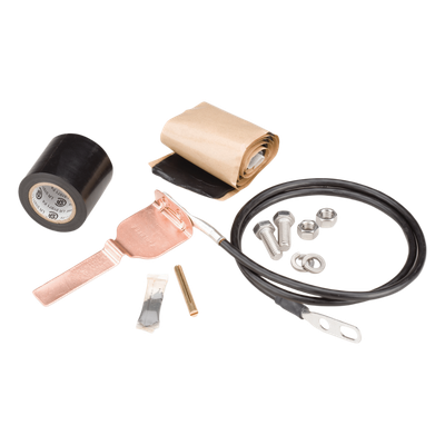 Kit de Puesta a Tierra / Cable Coaxial Corrugado 1-1/4 pulgadas / Conductor Calibre 6 / IP68 / 100kA / -40°C a +85°C
