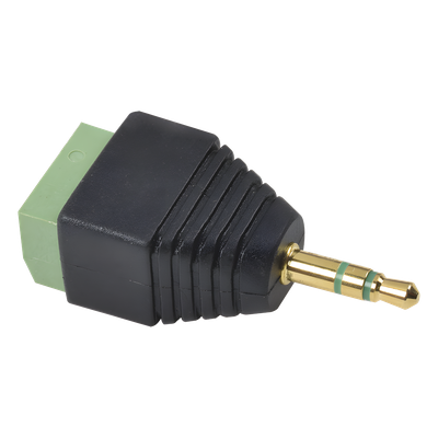Adaptador de Audio y Video / Conector 3.5 mm Macho / Terminal Atornillable 3-Pin / Montaje sin Soldadura