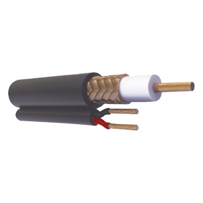 Cable Coaxial Siamés / Cobre Sólido / Malla CCA 95% / 2 Hilos CCA Calibre 20 / HD+ / FR-UV