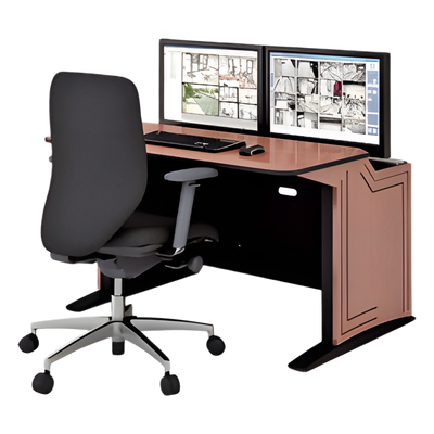 Estación de Monitoreo Ergonómica / 48" (1.2 m) / Diseño Modular / Poste Triple Altura / Gestión de Cables