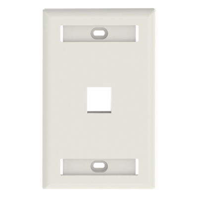 Placa de Pared Vertical / 1 Puerto Keystone / 69.8 x 114.3 mm / Blanco Mate