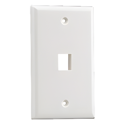 Placa de Pared Vertical / 1 Puerto Keystone / ABS / 69.8 x 114.3 mm (2.75 x 4.5 in) / Marfil