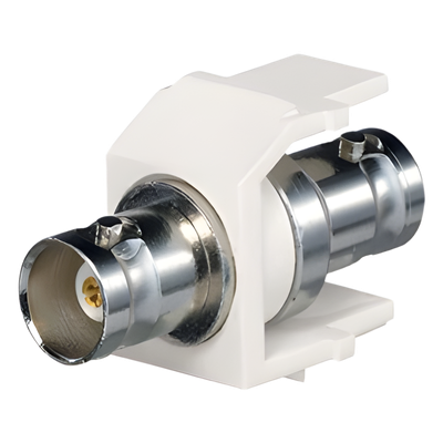 Módulo Acoplador Coaxial / Keystone BNC / 50 Ohms / Color Marfil