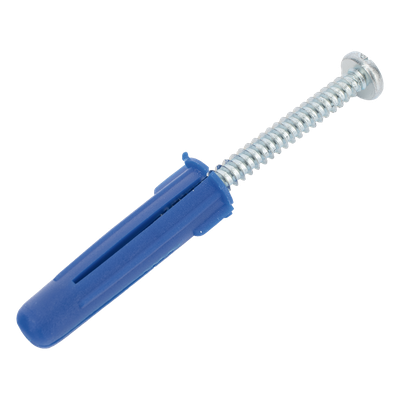 Kit de Fijación / 6 Taquetes de Expansión Doble 2" (50.8 mm) / 6 Tornillos 12 mm x 2" (50.8 mm) / Carga 140 kg / Azul