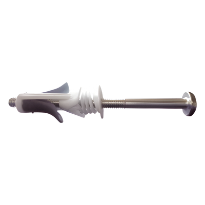 Taquete Tipo Mariposa / Tornillo Integrado 3" / Carga 20 kg / Resistencia Extracción 7 kg / 25 Piezas / -50°C a +80°C