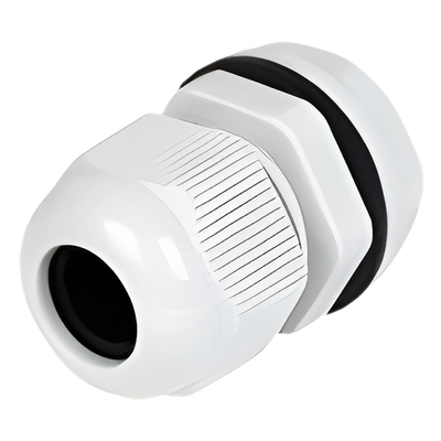Conector Tipo Glándula / Plástico Gris / Cable 10 a 14 mm / Rosca 22 mm (7/8")
