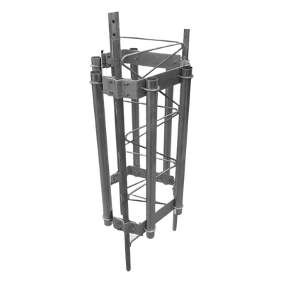 Herraje para antenas sectoriales / 6 posiciones 60° / Mástil 2' cal.18 / 100 cm / 3.28 ft / Galvanizado en caliente / Compatible STZ45G