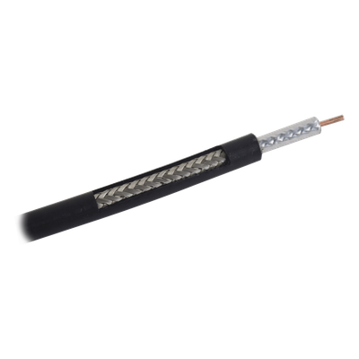 Cable Coaxial / 50 Ohm / Baja Pérdida 7.8 dB a 450 MHz / Frecuencia 6 GHz / Blindaje >90 dB / 305 m (1000 ft)