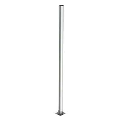 Poste de Acero Galvanizado / 1.5 m (4.9 ft) / Diámetro 3' Cédula 30 / Base 30x30 cm / Incluye Anclas