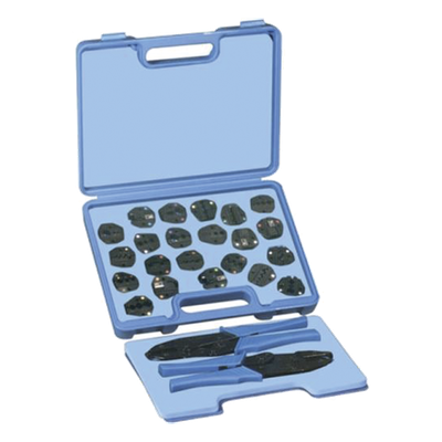 Kit de Muelas Intercambiables / 17 Piezas / 2 Pinzas RFA-4005-20 / RG-174/U a LMR-400 / AWG 8-22 / Estuche con Espuma