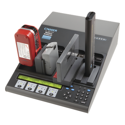 Analizador de baterías / 4 cavidades / 170 W / 6 A por estación / 1.2-36 V / Litio-Níquel-Plomo