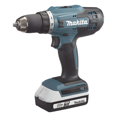 Taladro Inalámbrico / Motor Sin Escobillas / 18V / 1,700 RPM / 40 N.m / Broquero 1/2" (13mm) / 2 Baterías 1.5Ah / Cargador / 221mm (8.7")