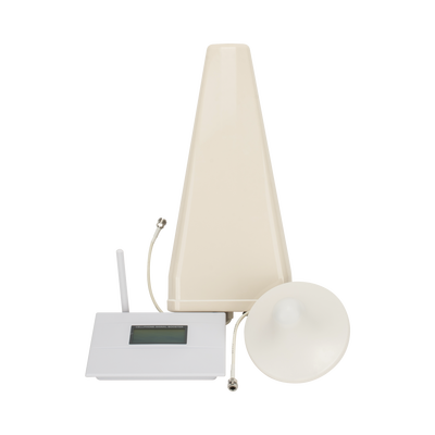 Amplificador de Señal Celular / Doble Banda 850 y 1900 MHz / Ganancia 70 dB / Cobertura 600 m² / 2G y 3G / Kit Completo