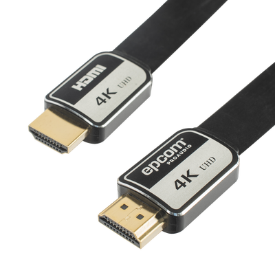 Cable HDMI / 3m (9.84 ft) / 4K@60Hz / 18Gbps / Plano / Conectores Oro 24K