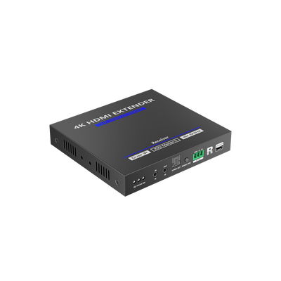 Receptor HDMI IP / 4K@60Hz / Cero Latencia / Extensión 100 m (328.1 ft) / Cat 6/6a/7 / Audio 7.1 / IR Bidireccional / ARC / HDMI Loop Out