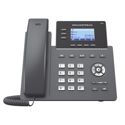 Teléfono IP / 3 Líneas / 6 Cuentas SIP / Gigabit PoE / Audio HD Opus / Gestión en la Nube