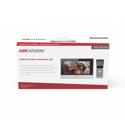 Kit de Videoportero Híbrido / Pantalla Táctil 7" / Videollamada a Smartphone / IP65 / 4 Hilos + Wi-Fi/Ethernet / 720x576p