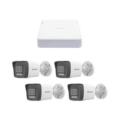 Kit de Videovigilancia IP / 2 Megapixel / NVR 4 Canales PoE / 4 Cámaras Bala / ColorVu Lite / Audio Integrado