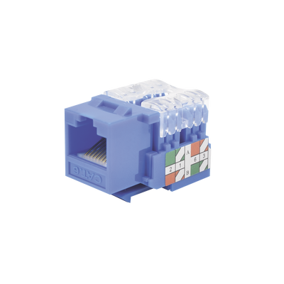 Módulo Jack / Cat6 Clase E / Keystone 110 / Impacto / RJ45 No Blindado / Azul