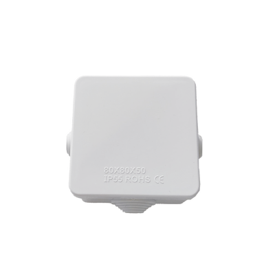 Caja de Derivación Exterior / IP55 / IK07 / 4 Entradas / ABS Antiflama / 80 x 80 x 50 mm