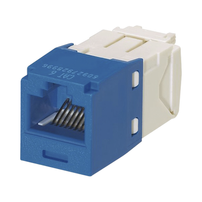 Jack RJ45 / Cat 6 / Clase E / 8P8C / Terminación sin Impacto / Azul
